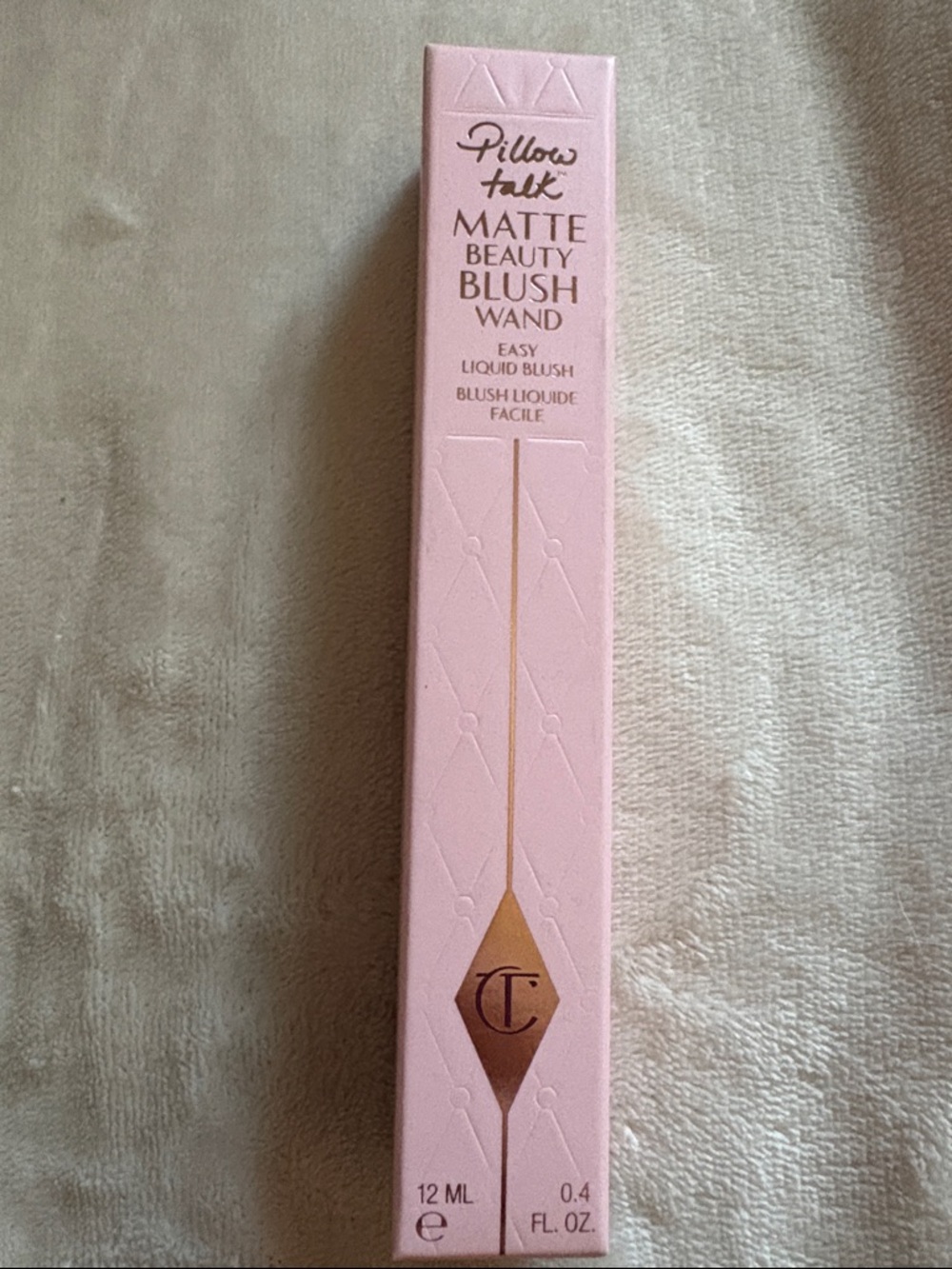 Charlotte Tilbury Matte Beauty Blush Wand in Soft Pink with Gold Accents